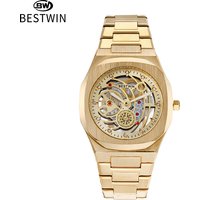 Fashion Hollow BESTWIN Butterfly Clasp Transparent Quartz Watch Wristwatch