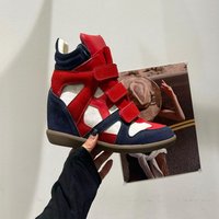 Women's Height Increasing Casual Velcro Shoes New Isabel Style Thick Soled Color Blocked Sneakers Versatile Women's Footwear