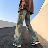 Loose Straight Flared Pants High Street Fashion Brand Handsome Trousers Oversize