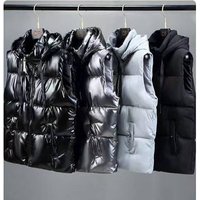 Clothing High Shine Padded Vest Winter Sleeveless Jacket Water Resistant Finish Slim Fit Workwear Waistcoat 