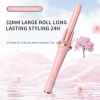 Adjustable Curling Iron – 15 Heat Settings Tourmaline Ceramic Barrel Dual Voltage Salon Worthy Waves & Curls 