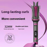 Hair Curler 10 Heat Settings & Eco Alloy Barrel 31mm Large Ceramic Styling Iron Long Lasting Curls & Waves AC Powered Styling Wand