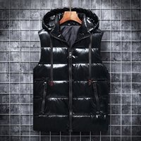 Winter Casual Shiny Thickened Warm Down Cotton Waistcoat Sleeveless Vest Jacket