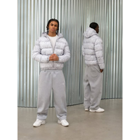 Clothing Y2K Puffer Jacket Streetwear Embroidery Zip Up Hooded Coat Winter Fashion Ins Trend