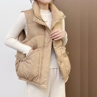  Quilted Puffer Vest – 3D Pattern & Zip Up Stand Collar 