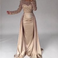 Clothing Banquet Long Sleeved Temperament Socialite Annual Meeting Host Aura Queen Sequined Evening Dress