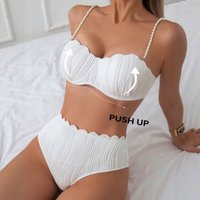  Shell Bikini Set – Sexy Triangle Top & High Cut Bottom Underwire Support 