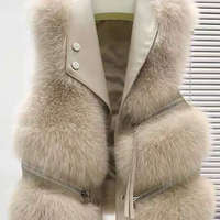 Clothing Fur Vest Lapel Zipper Short Stitching Fur Fashion High end Jacket