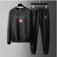 Autumn And Winter Sportswear Suit Men's Round Neck Hoodie Suit Casual Warm Sports Sweater Brand Pullover+jogging Pants 2-piece Set