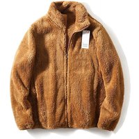 Clothing long pile lamb wool long sleeved stand up collar jacket fleece jacket