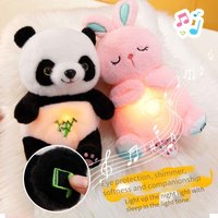 Breathing Bear Otter Plush Doll Rabubu Toy Soothing Accompanying Sleeping Music Doll Doll