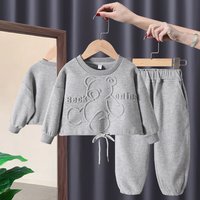 Babies' clothes Baby long-sleeved flared pants cartoon giraffe suit baby giraffe letter triangle romper striped trousers