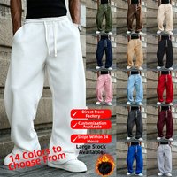 Summer American Retro Relaxed Fit Trousers Loose Wide Leg Casual Sporty Straight Leg High Street Style Great Drape