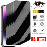 3-5PCS Anti-Spy Glass for iPhone 14 13 15 12 11 16 Pro Max Mini Plus SE 2020 22 X XS XR Privacy Screen Protector For iPhone 7 8