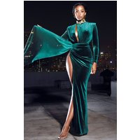 Women's high neck sexy evening gown