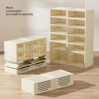 Folding Shoe Box Free Installation Transparent Storage Multi Layer Box Shoe Integrated Shoe Cabinet Storage Box Cabinet Sneaker Artifact