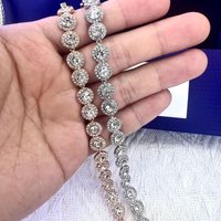 Charming And Dazzg Roman Round Button Full Dia Bracelet