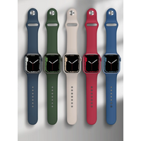 Silicone Strap Apple Watch Band 49mm 45mm 44mm 42mm 41mm 40mm 38mm Watchband Bracelet Belt iWatch Series 8 7 6 5 4 3 SE band