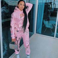 Women's Fashion Casual Print Women's Two-piece Sweatshirt Suit