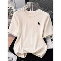 Women's Clothing Trendy, Versatile Y2K-style Cropped Women's Top Featuring A Small Horse Motif.