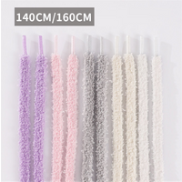 Fuzzy Round Shoelaces Plush Thick 0.9 Cm Sneakers Boots 6 Colors 2 Lengths