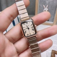 New Rectangular Steel Band Korean Style Literary Ins Women's Watch Small Dial Quartz Wristwatch