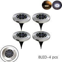 Outdoor Solar Powered Ground Light Waterproof Garden Pathway Deck Lights 8 12 20 LED Lamp Home Yard Driveway Lawn Road