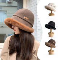 Fisherman Winter Outdoor Northeast Plush Thickened Versatile Warm Ear Protection Label Bowl Hat