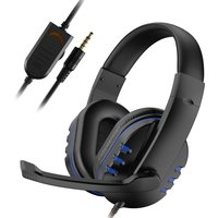 Headphones 3.5mm Wired Gaming Headset Earphones Music PS4 Play Station 4 Game PC Chat computer Microphone