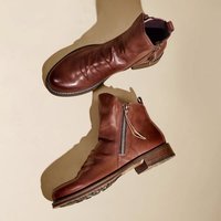 boots double side zipper non slip soles boots fringe boots leather boots
