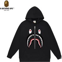 A Bathing APE BAPE-BAPE Camouflage Shark Pattern Printed Hoodie Unisex
