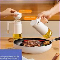Dual-Use Oil Sprayer Bottle – Food Grade Glass Oil Mister For Kitchen (2-In-1 Spray & Pour Non-Aerosol Perfect For Olive Oil & Cooking Spray)
