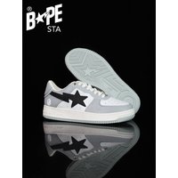 A BATHING-APE Classic Lacquer Leather Splicing Fashion Board Shoes Air Force No.1 Board Shoes Men And Women 22 Color Options