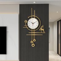 Modern LCD Wall Clock – Ultra Thin Metal Frame Silent Sweep Movement Battery Operated Decorative Digital Display Living Room