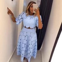 Women's Clothing Hollow Top Fashion Casual Two Piece Suit