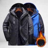Men’s Waterproof Fleece-Lined Winter Jacket – Heavy-Duty Work Coat With Windproof & Thermal Protection (XL-6XL, 5000mm PU Coating)