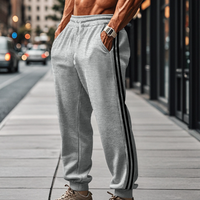 Men's Clothing Men's Casual Pants Summer And Autumn 2 Bar Sports Pants Casual All Match Loose Fitting Pants