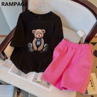 Loose slim casual fashion sports suit trendy short sleeved T shirt + shorts two piece suit