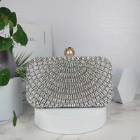 Diamond-encrusted Dinner Bag Small Square Clutch Bag
