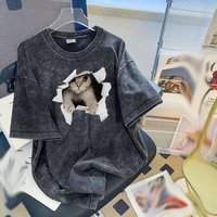 Women's Cotton Short-sleeved T-shirt For Women Summer Plus Size Fat Sister Mm200 Pounds Trendy Top