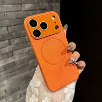 Fine Circle Magnetic 17 Skin Texture Phone Case Compatible IPhone 16 Pro Max Lens Protector Cover