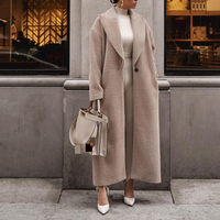 Clothing Popular Warm Jacket Long sleeved Lapel Plush Tops Coats
