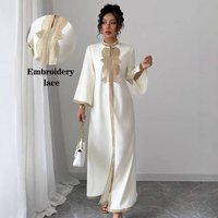 Muslim Dress Luxury African & Saudi Abaya Robe – Elegant Dubai Inspired Long Dress Ethnic Embroidery