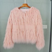 Faux Shearling Jacket Short Sleeveless Solid Street Style Faux Fur Coat Casual Outerwear
