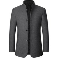 s stand up collar woolen coat