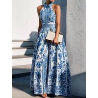 Women's clothing New Printed Long Dress Women's Elegant