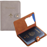 PU leather vaccine bookcase passport holder bank card holder document storage bag ticket holder