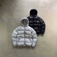 Clothing Casual Hooded Cotton Padded Jacket Trendy Winter Hooded Letter Print Jacket Cozy Cotton Streetwear & 