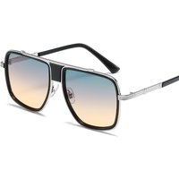 Large frame square frame gradient sunset metal sunglasses sunglasses for men and women UV protection glasses wholesale