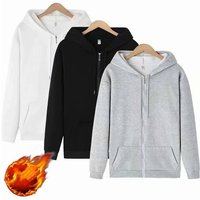 Clothing Zippered Cardigan Hooded Sweatshirt Loose Plus Velvet Thickened Fashion Trend Simple Casual Sweatshirt Jacket
